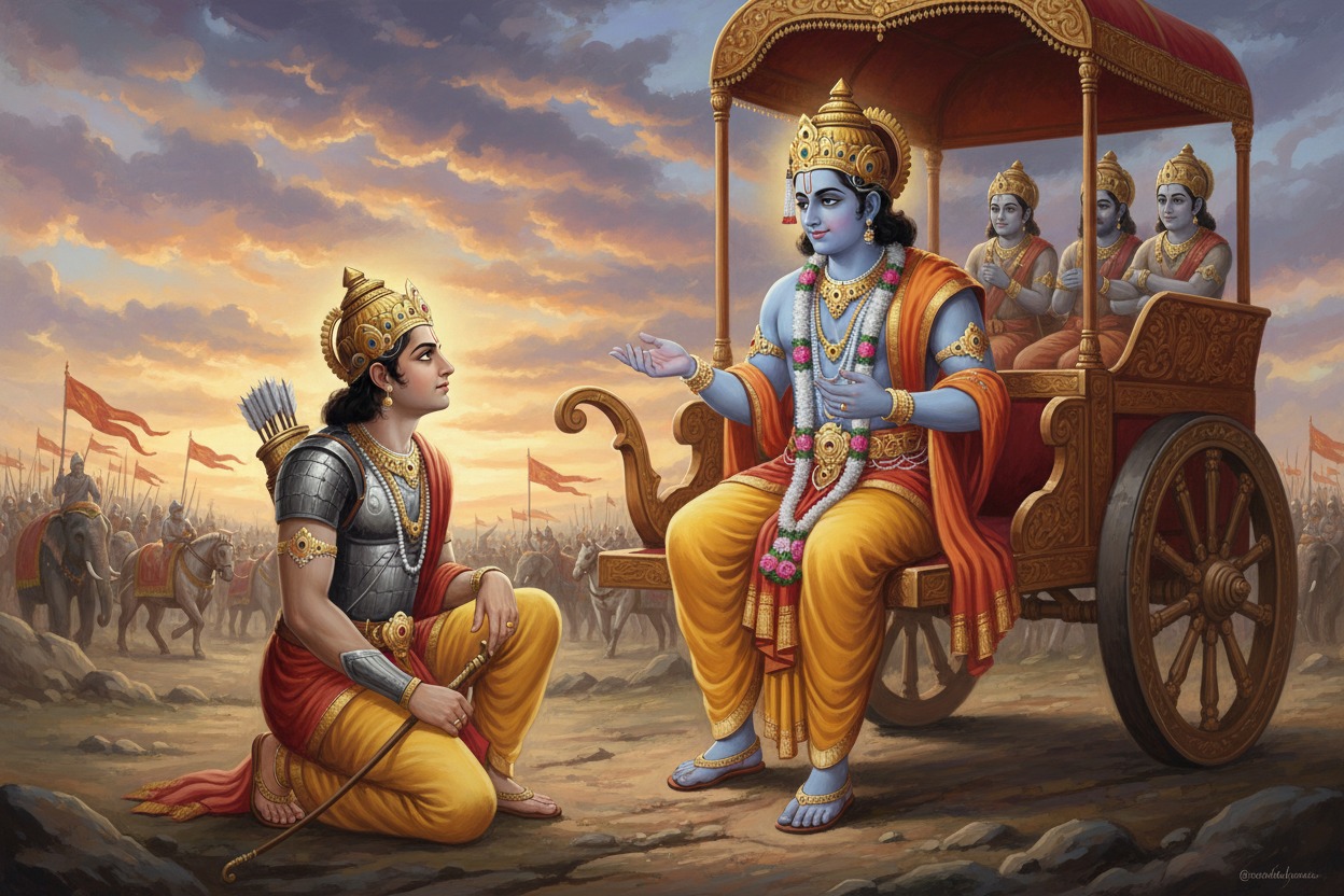 La Quarta Domanda di Arjuna: Krishna, Cosa Vuoi che Io Faccia? Combattere o Rinunciare?
